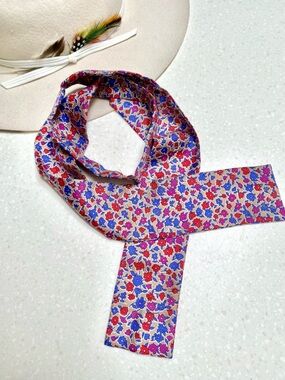 100% SILK boho scarf/neck wrap w country prairie vibe